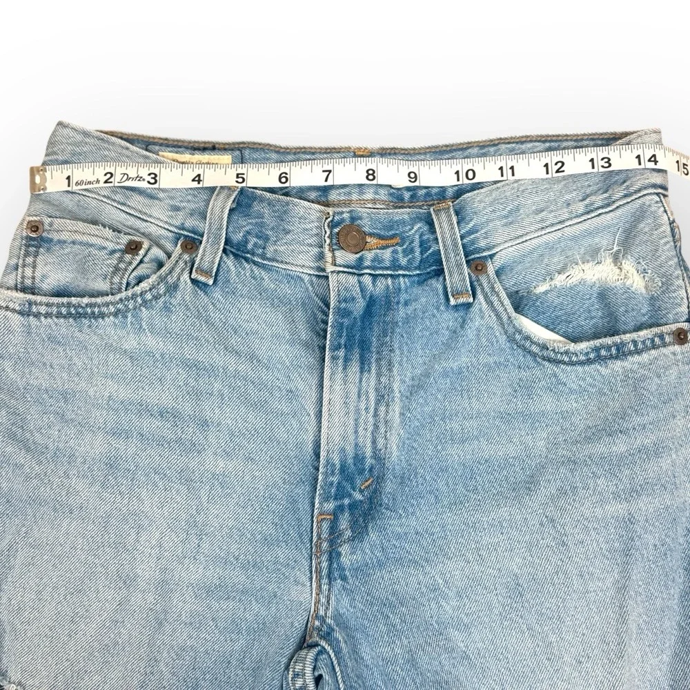 Levi's Premium Baggy Dad Jeans Women's 24x30 Distressed Relaxed Fit Big E Tag - Picture 13 of 15